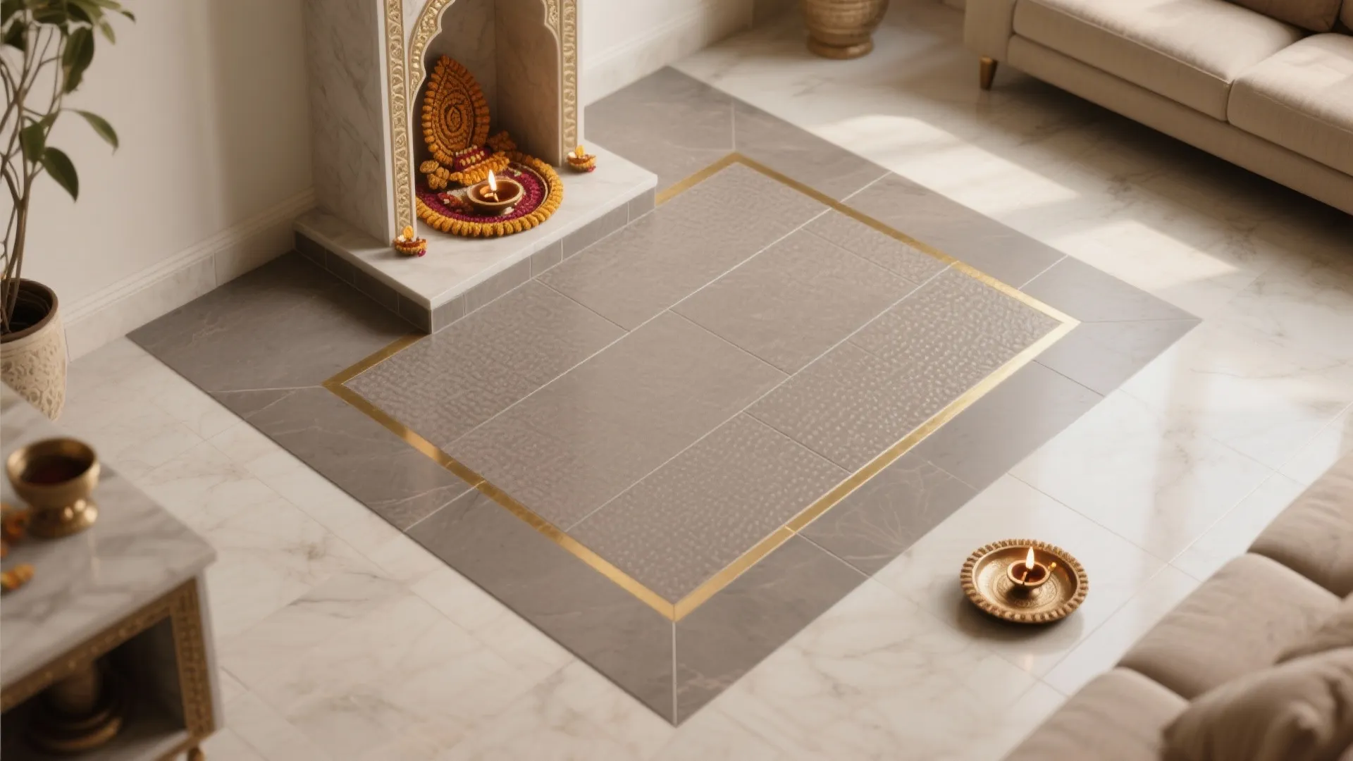3) Matte, High-DCOF Floor Tiles for Safe Rituals