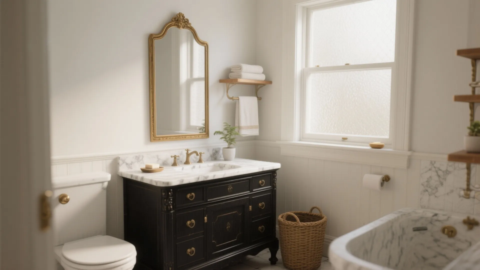 Antique Black Bathroom Vanity Ideas: 5 creative small-space inspirations for antique black bathroom vanities