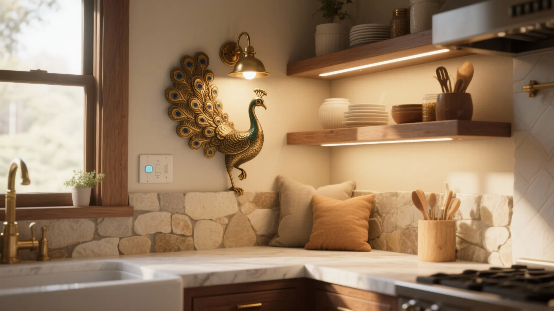 Antique Brass with Smart Dimmer