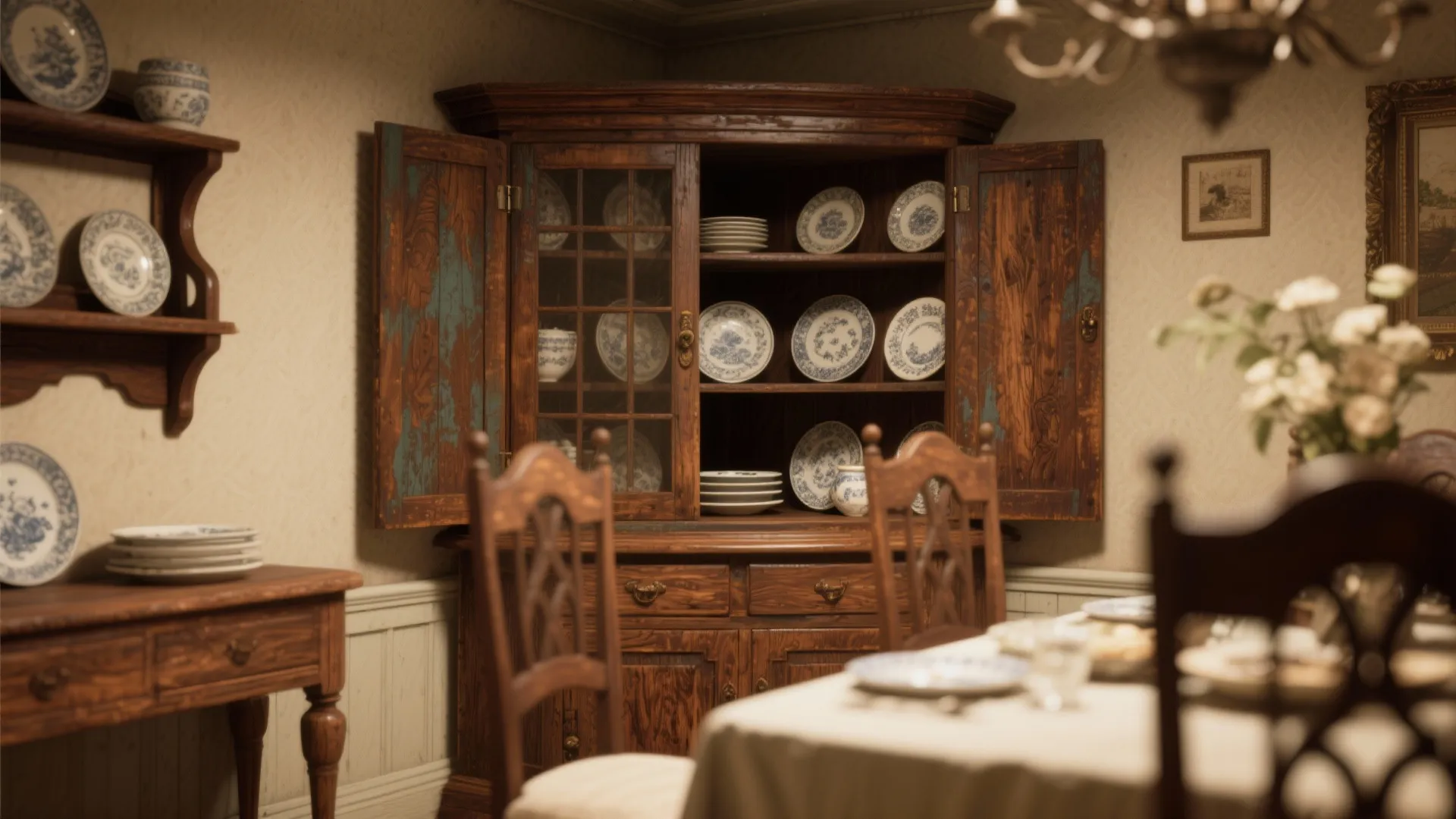 10. Antique Corner Cupboard