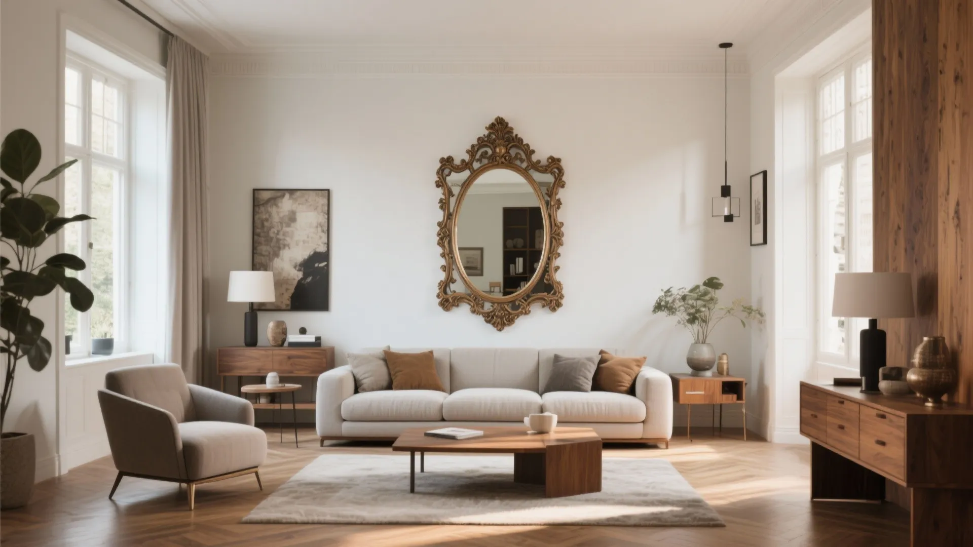 3. Antique Frame Mirror