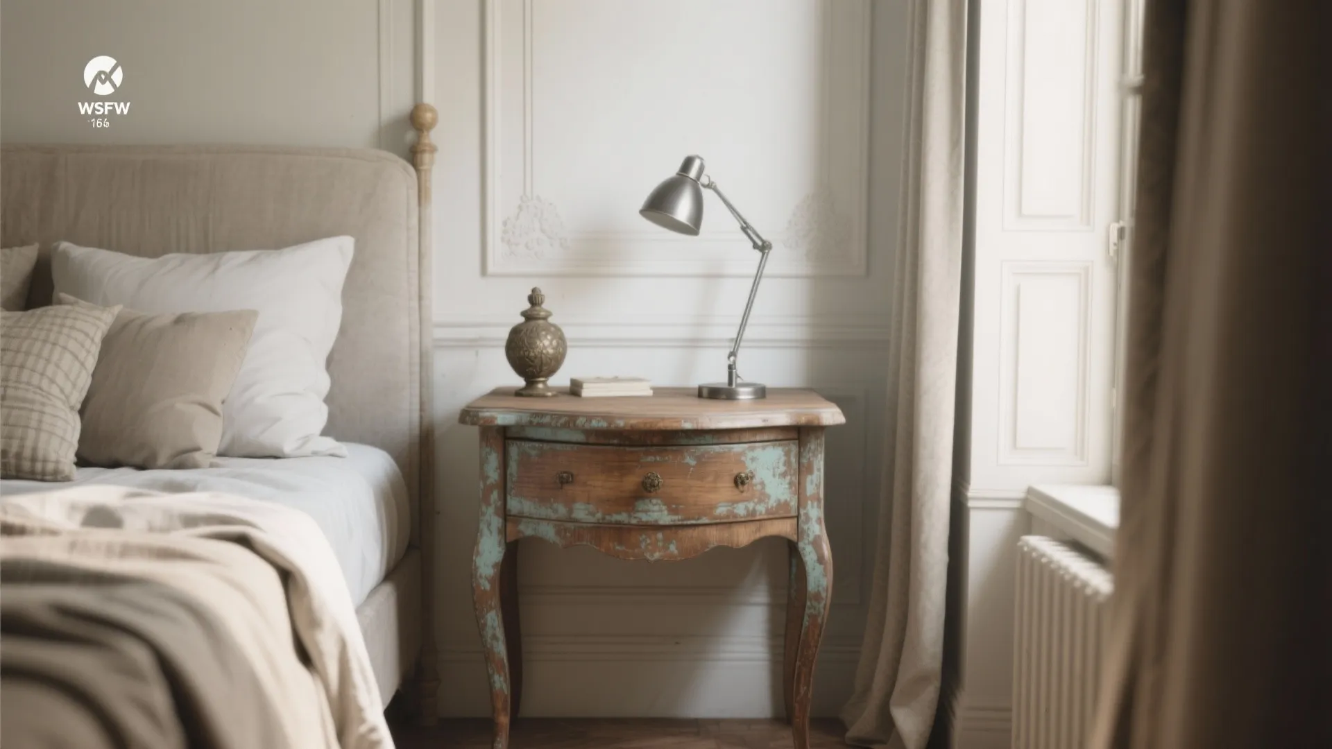 3. Mix antiques with modern simplicity