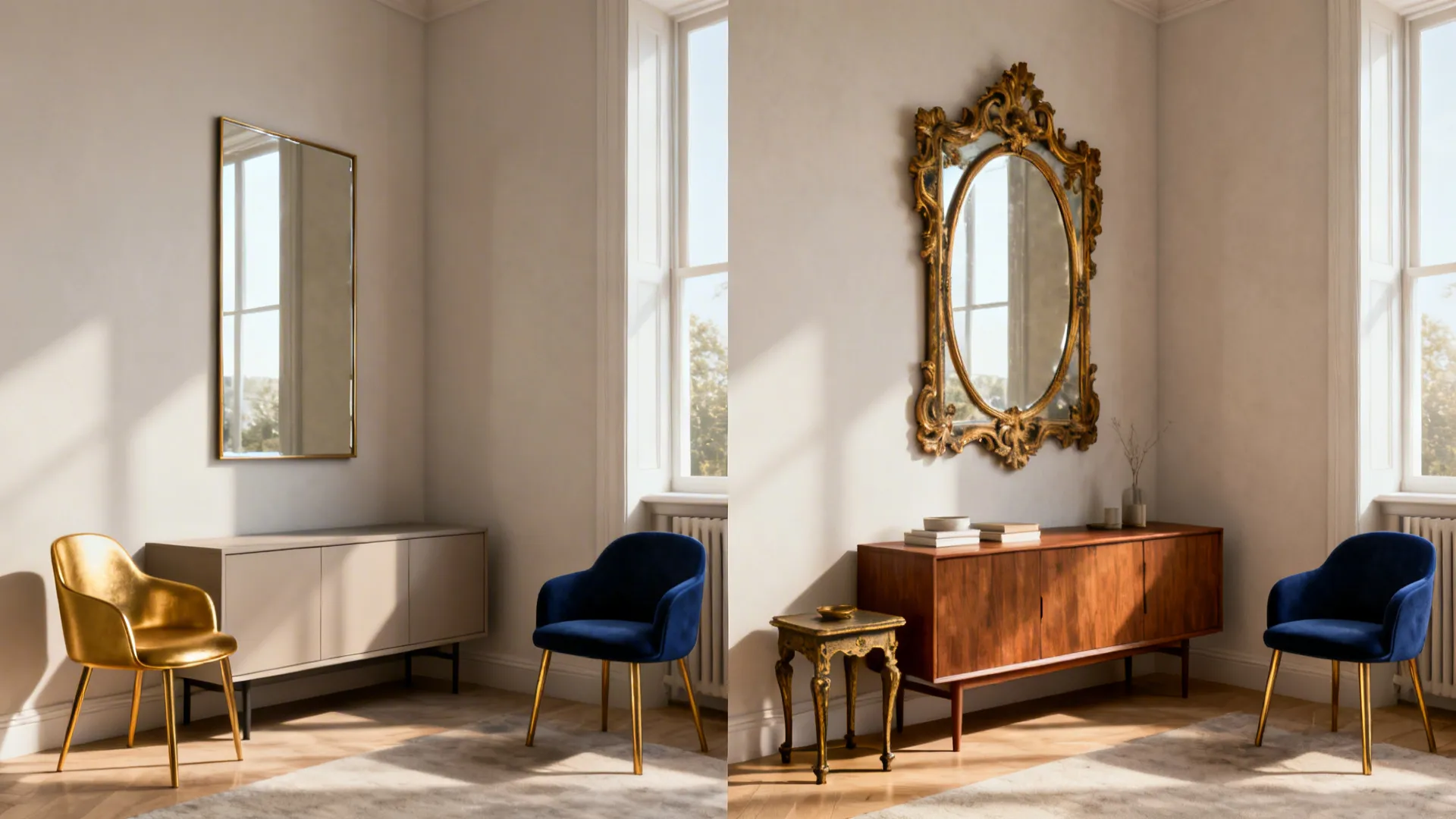 5. Mix Antique Finds with Functional Modern Pieces