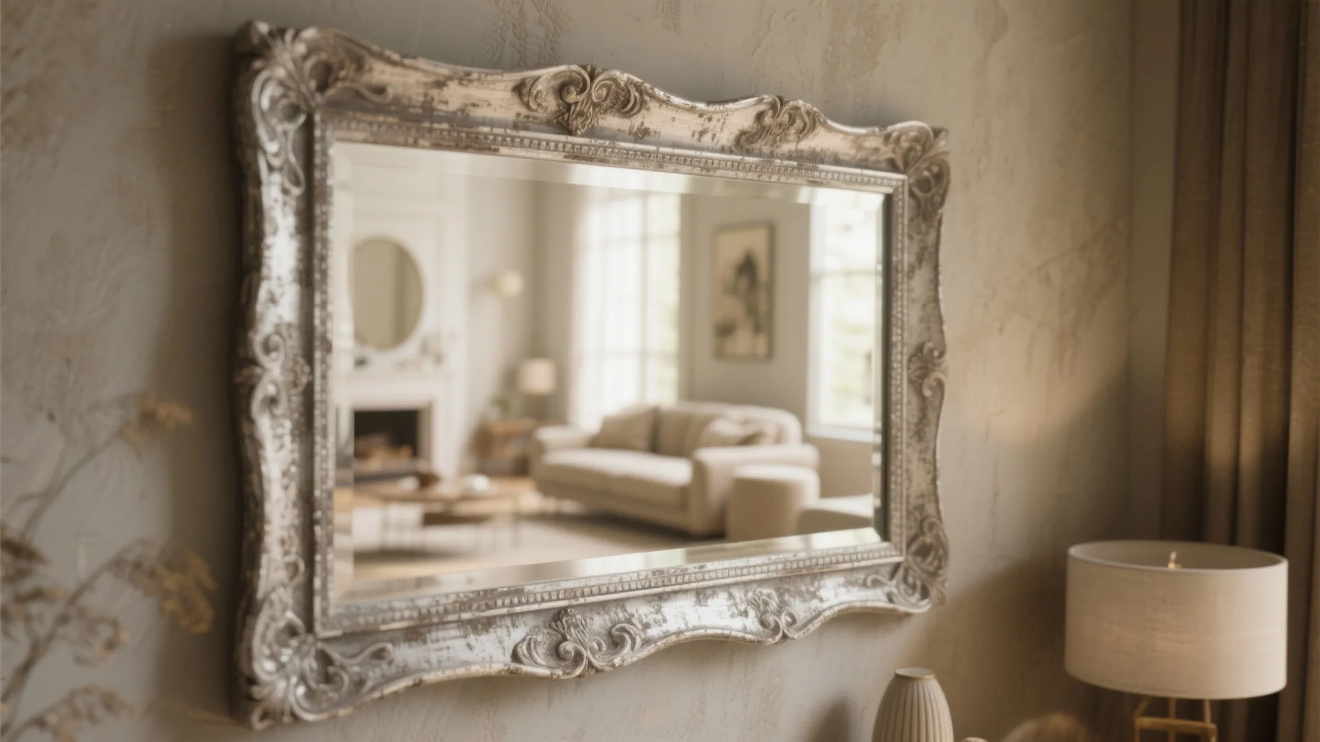 4. Antique Patina Mirror