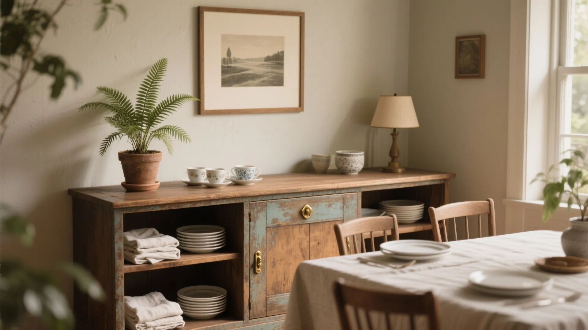 Antique Wooden Sideboard