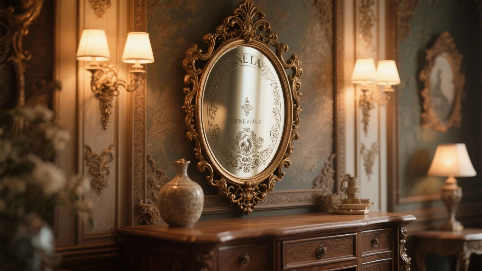 3. Antique Venetian Mirrors as Art Pieces