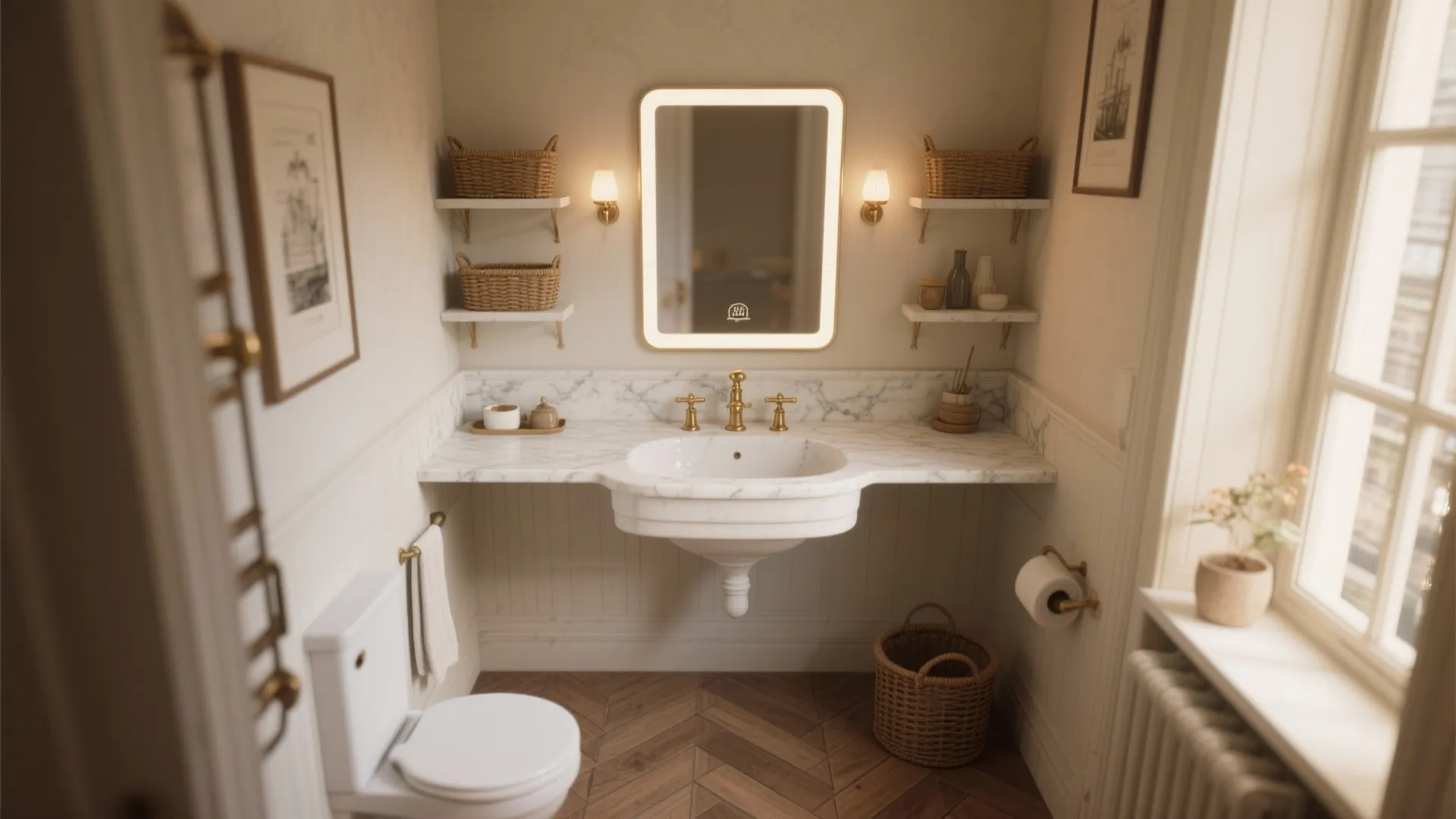 Antique White Vanity: 5 Small Bathroom Ideas