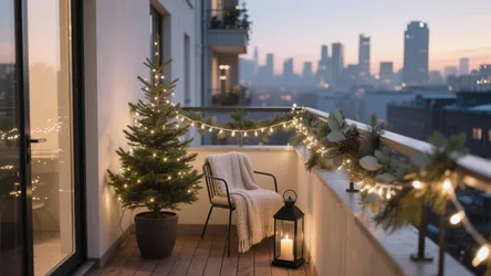 5 Apartment Balcony Christmas Decor Ideas