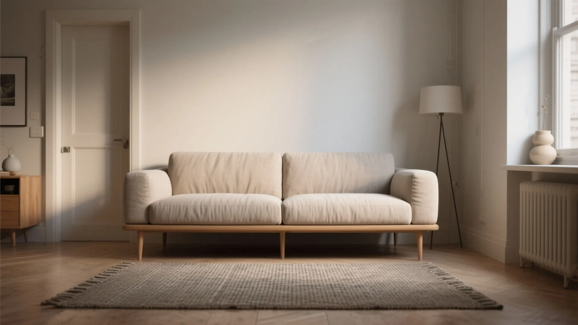 1. Pick apartment-sized sofas (not just ’scaled-down’ look)