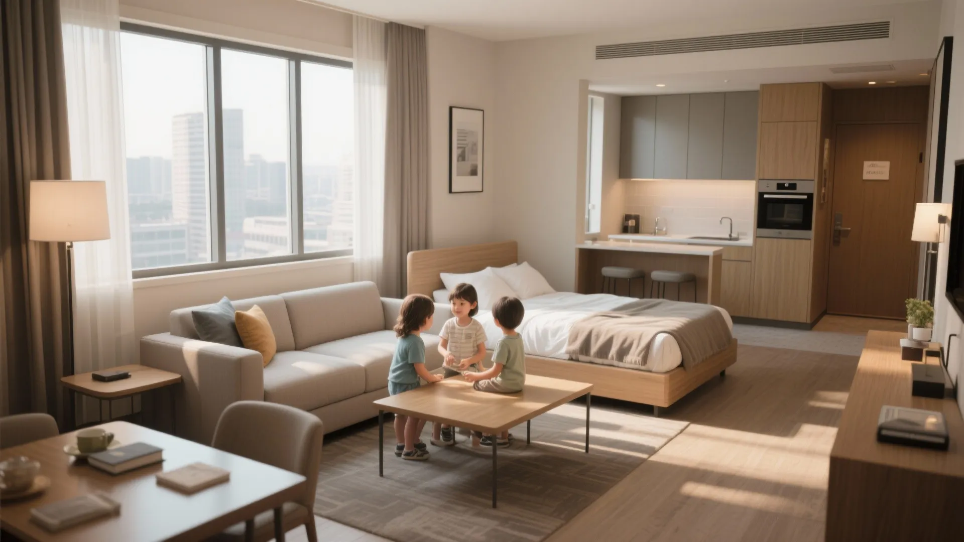 1. Choose an apartment-style suite for family comfort