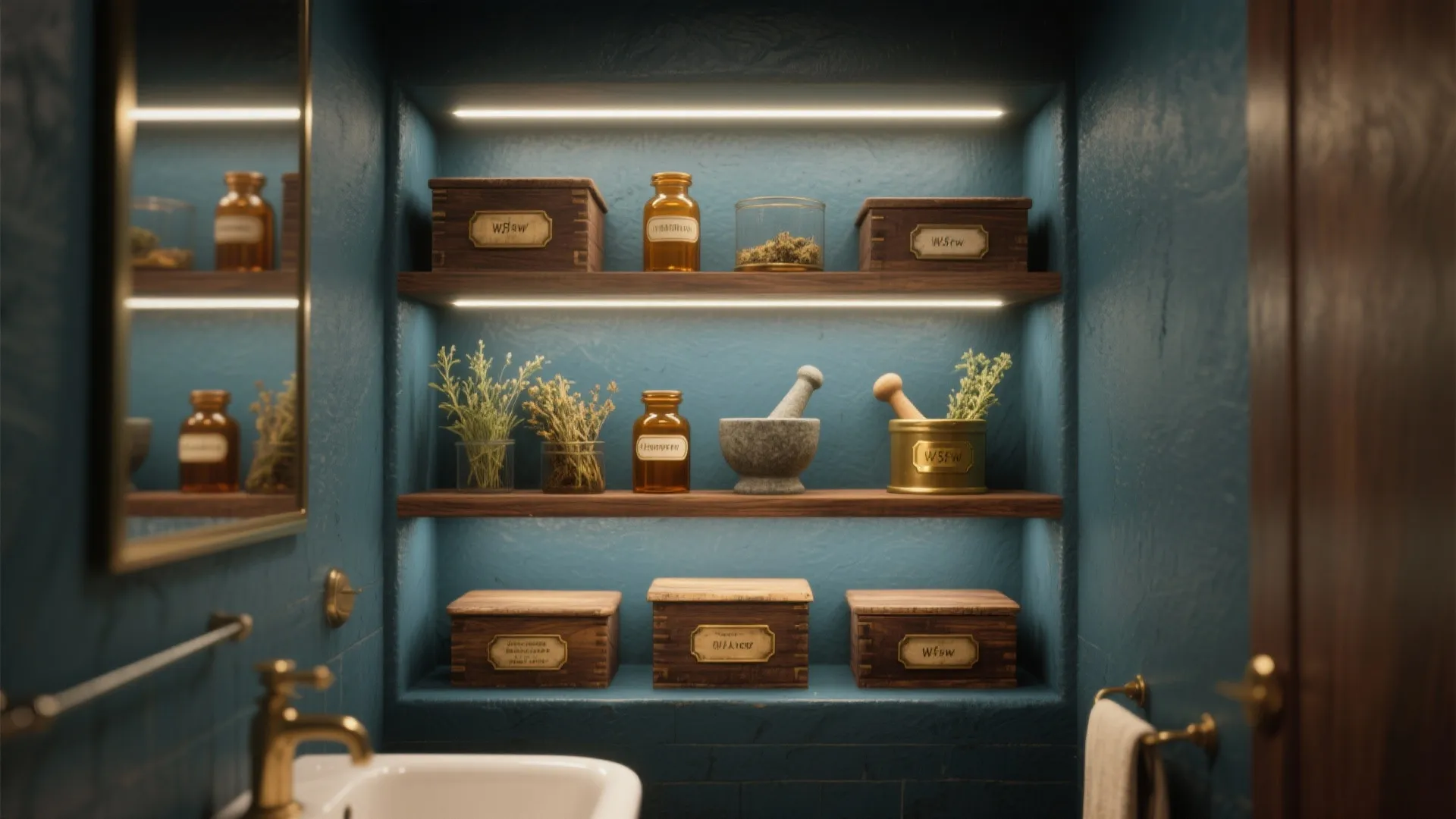 2. Apothecary shelf and herb nook