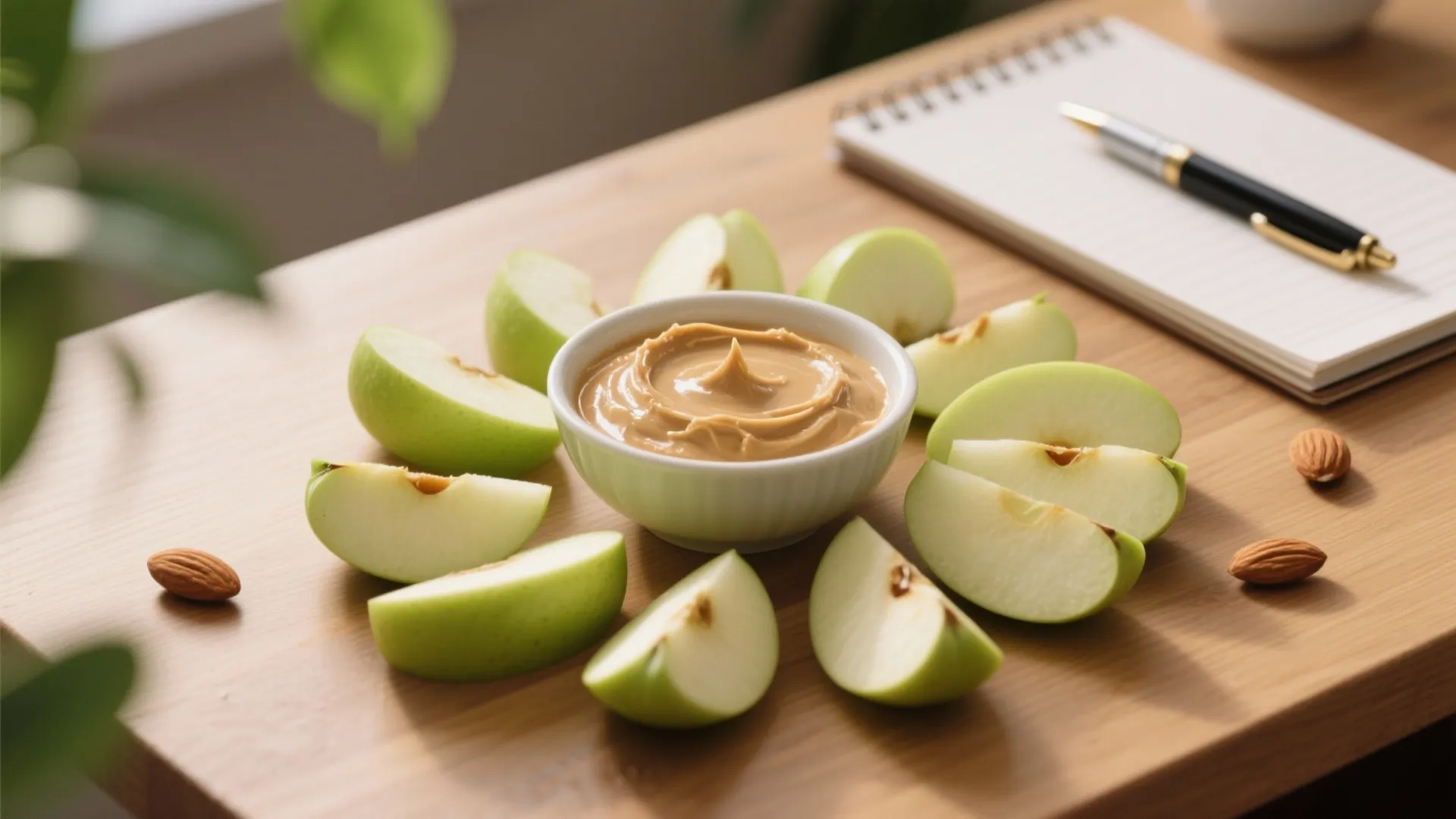 4. Apple Slices with Almond Butter