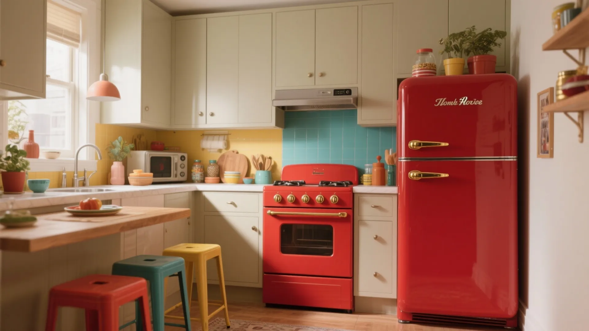 4. Color-Blocking with Appliances and Accents