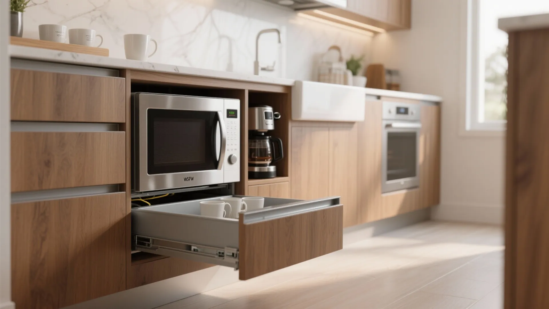 4. Appliance drawers — microwave, coffee, or warming drawer
