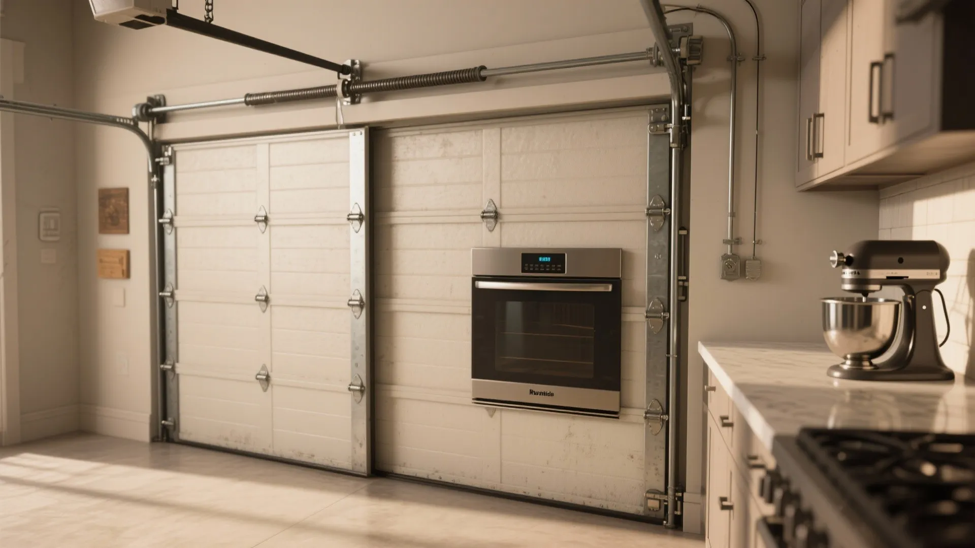 4. Appliance Garage with Bi-directional Sliders