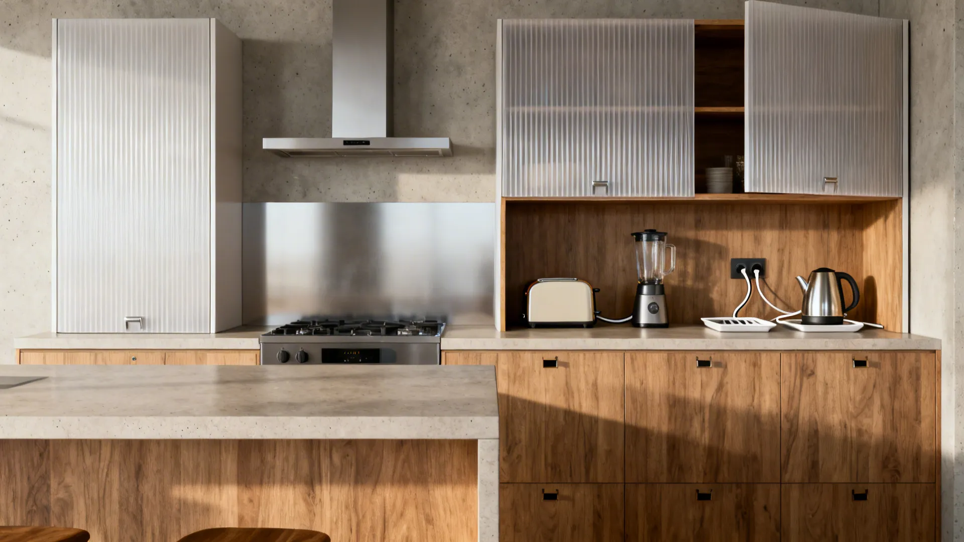 5) Appliance garages and partitioned counters