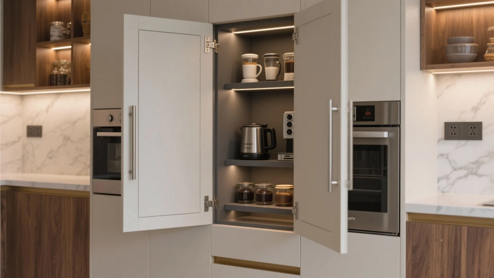 Minimalist kitchen storage for quiet luxury