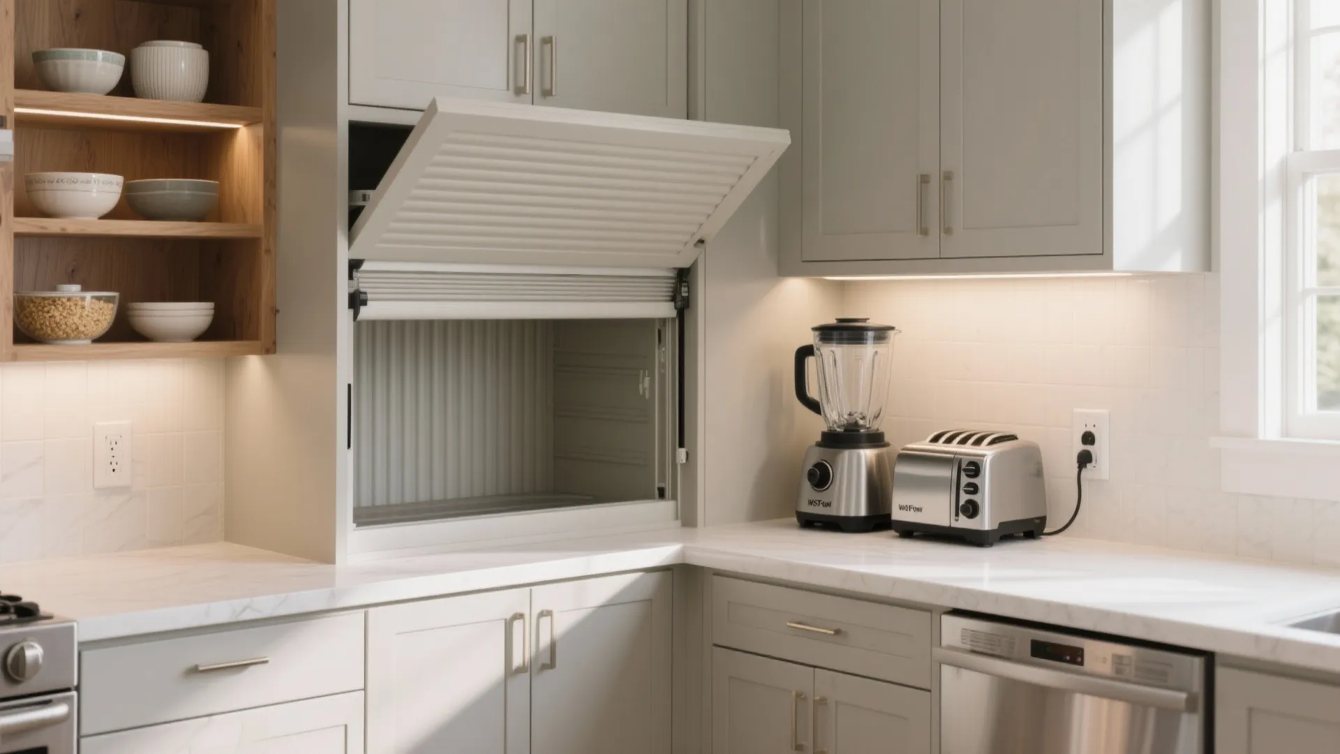 Appliance Garage + Breakfast Niche for Rush-Hour Calm