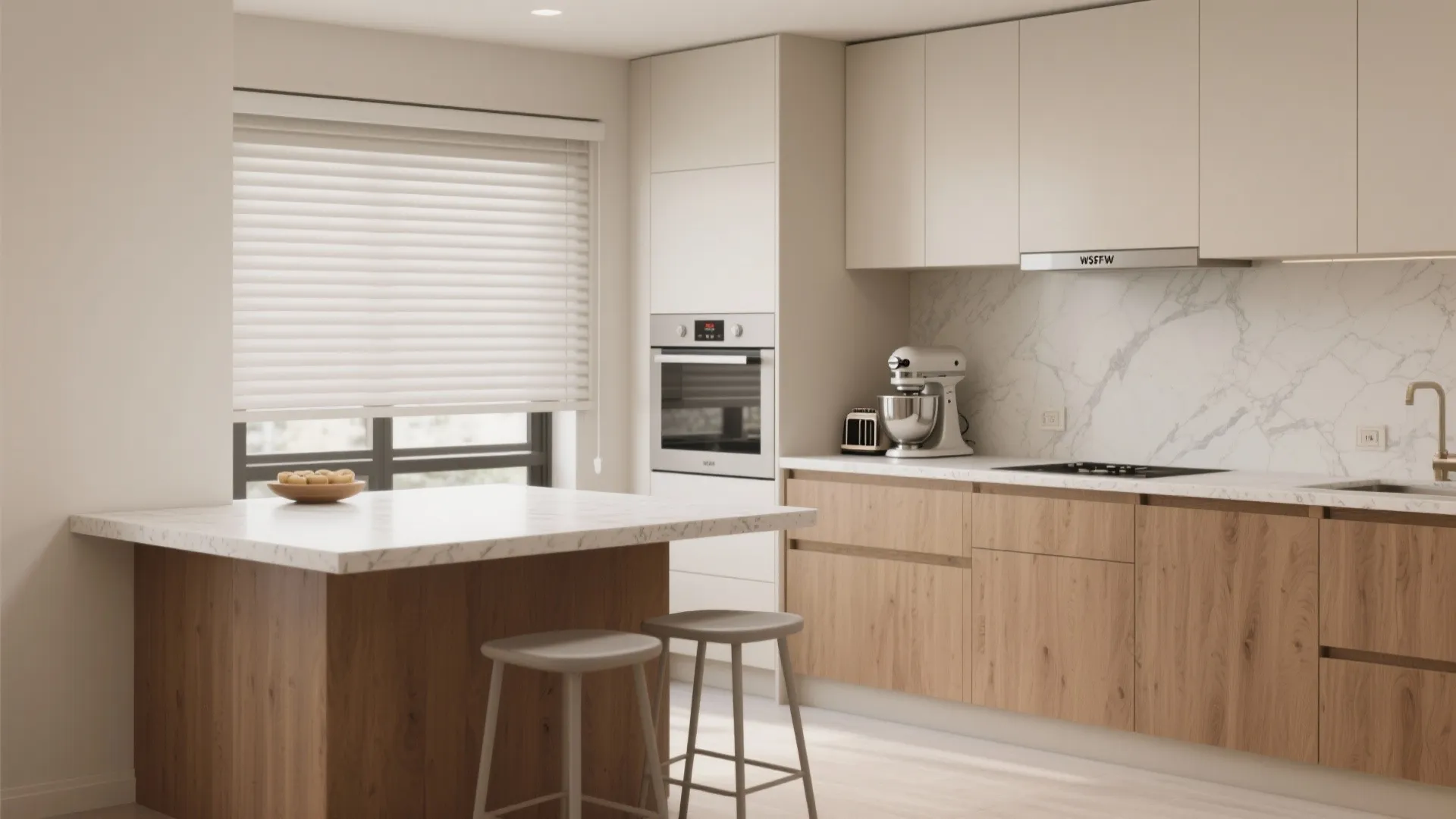 Appliance Garage and Multipurpose Peninsula