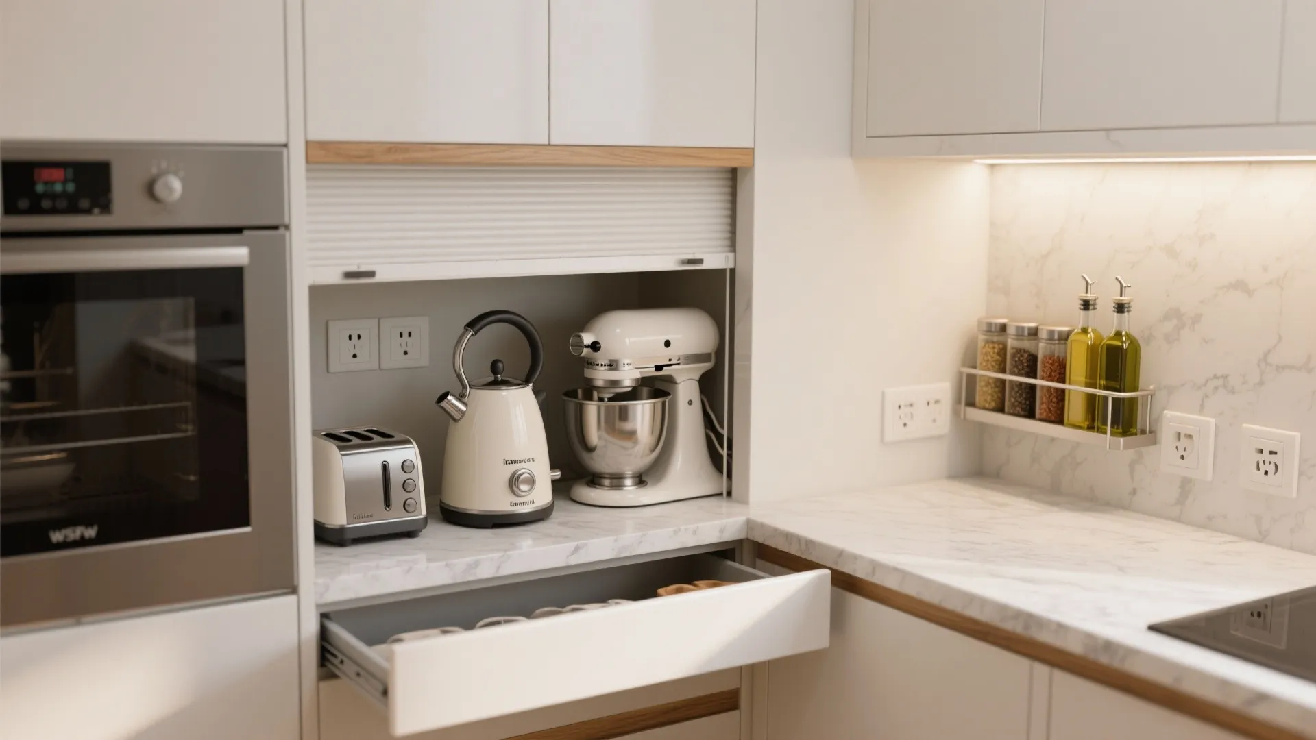 Appliance Garage and Slim Pull-Outs