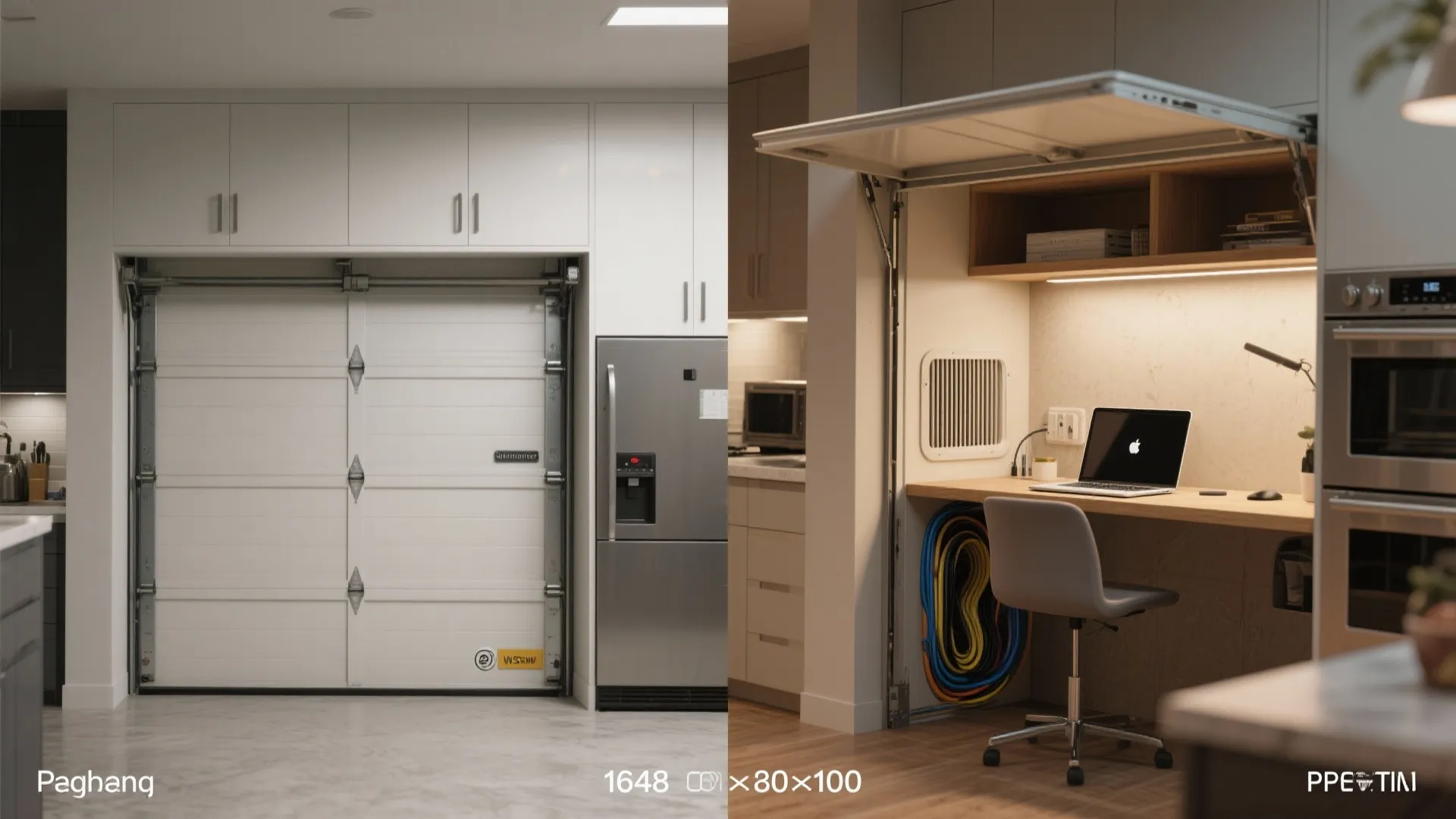 4. Appliance garage converted into workstation