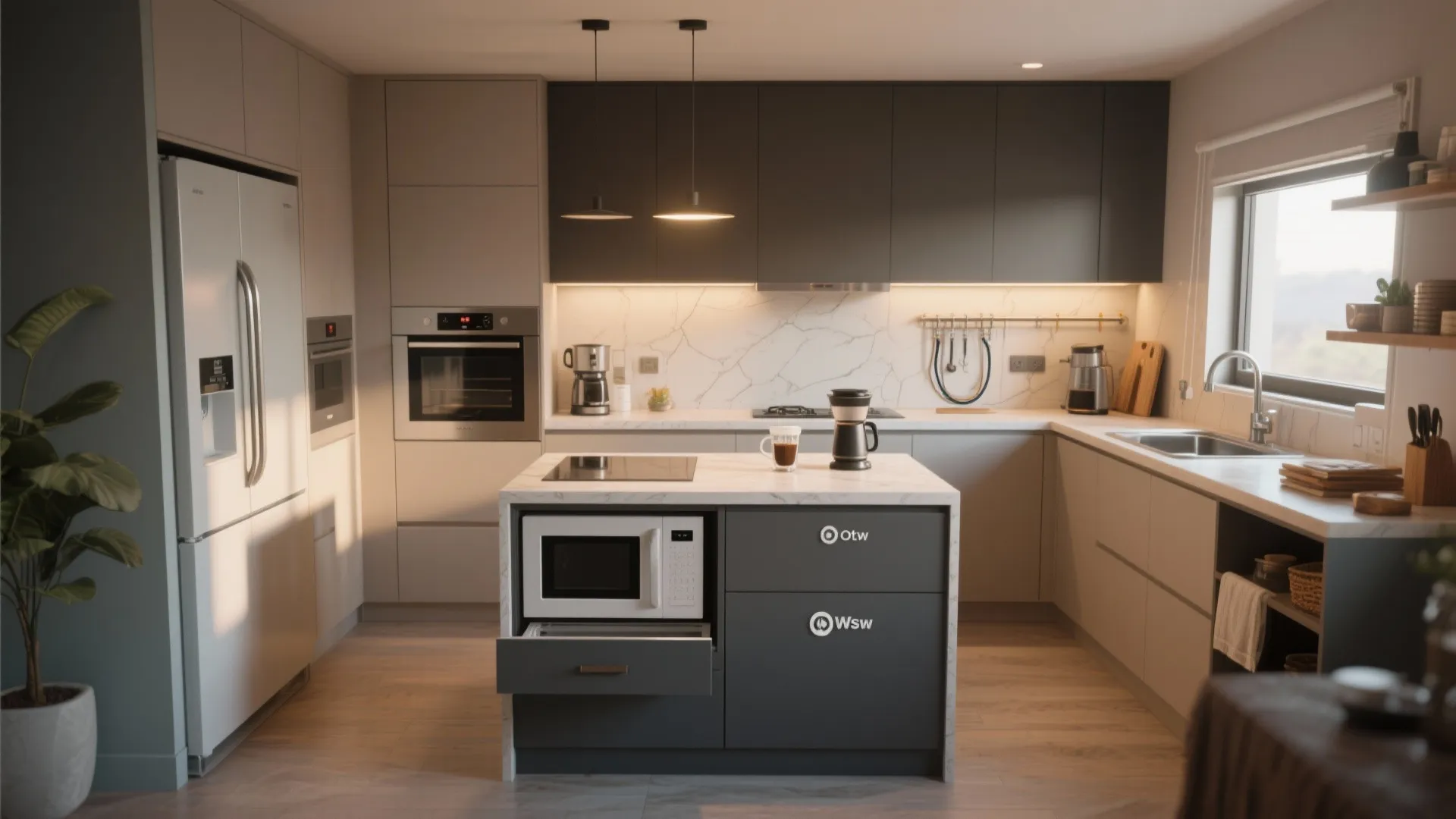 4. Integrated appliance island