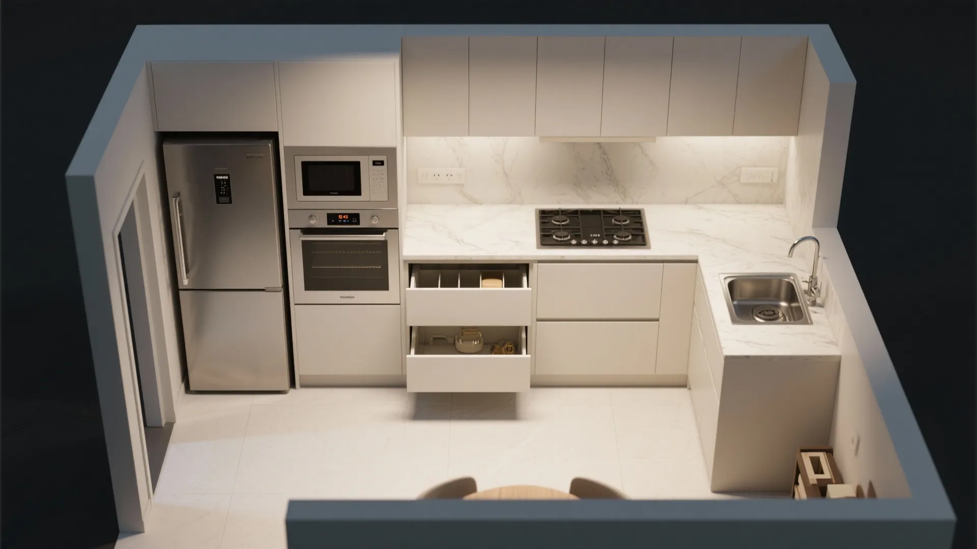 Appliance Zoning and Slim Pantries