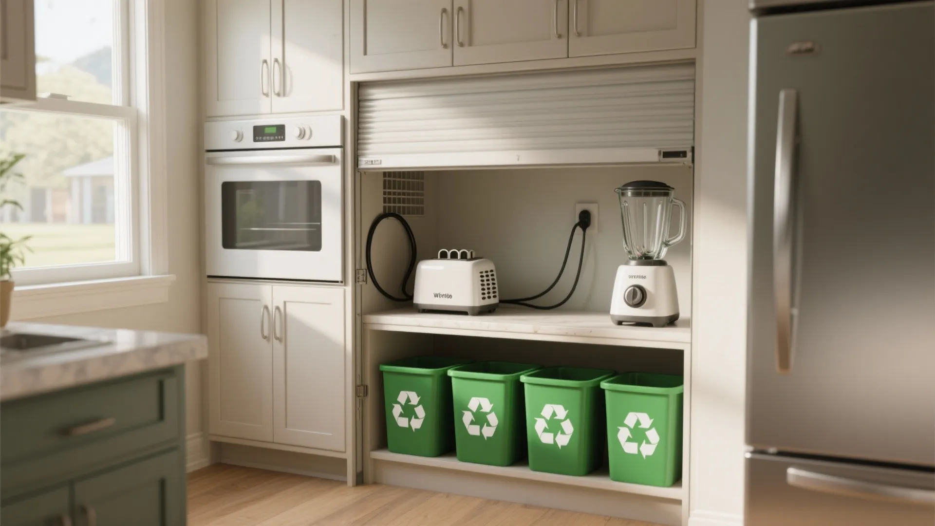 5. Smart zones for small appliances and recycle centers