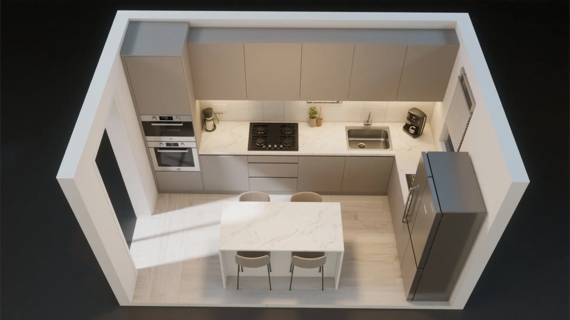 3. Smart appliance placement and sightline edits