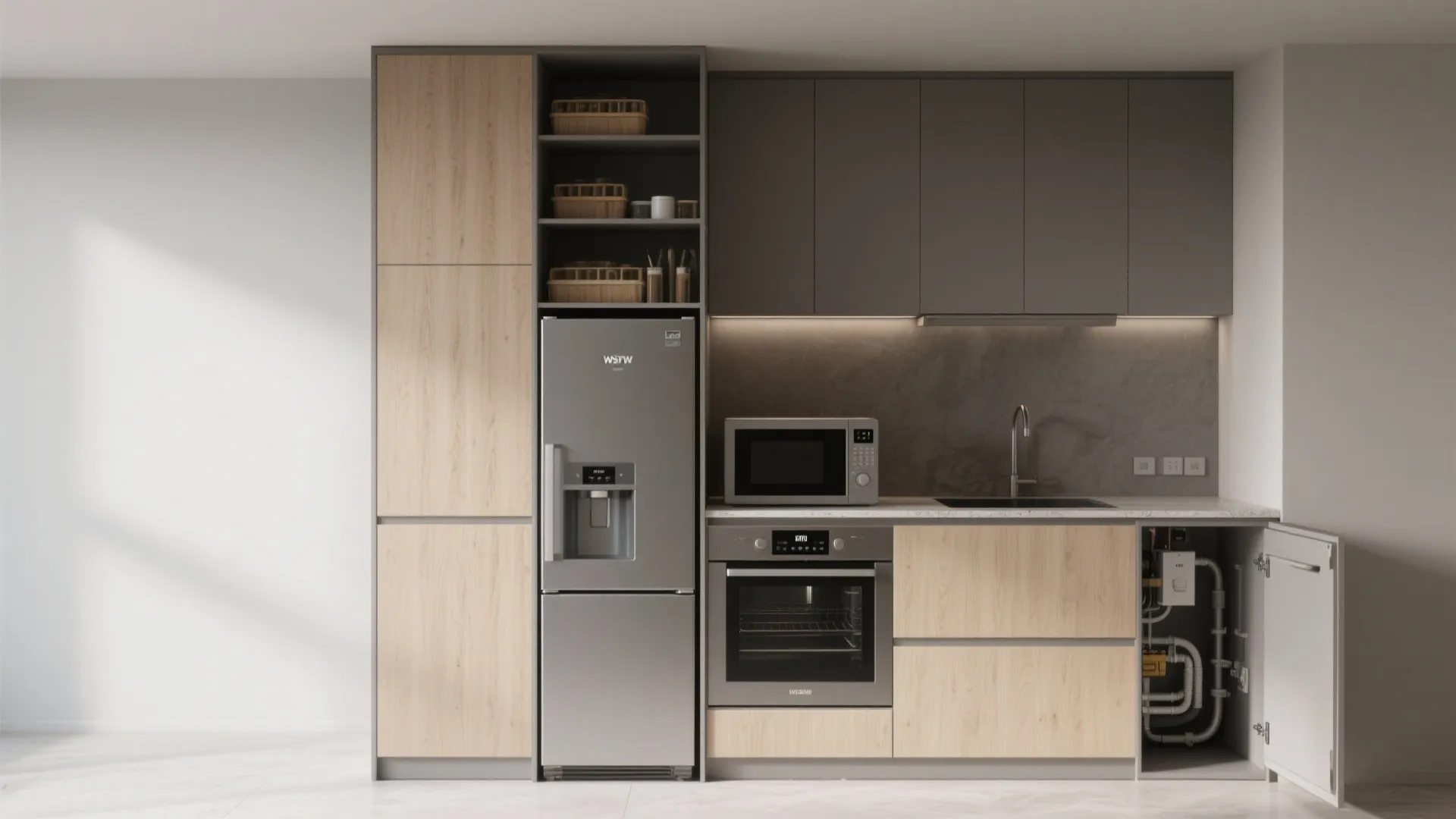 2. Integrated Appliance Tower