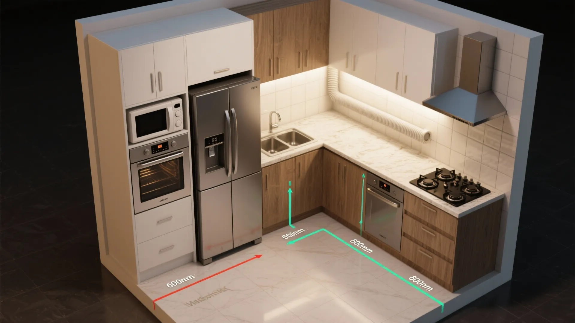 Compact Appliance Zoning with Smart Ventilation