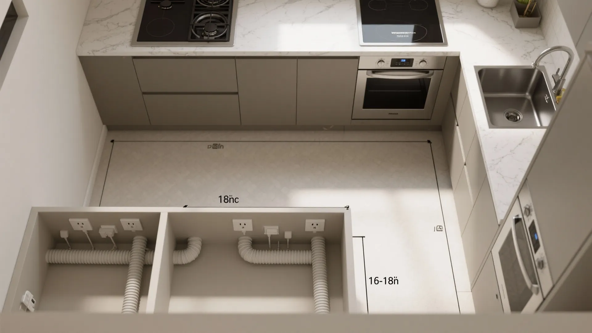 Compact appliance zoning