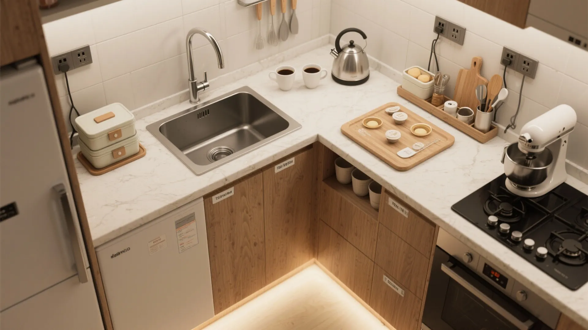 Compact appliance zoning for family routines