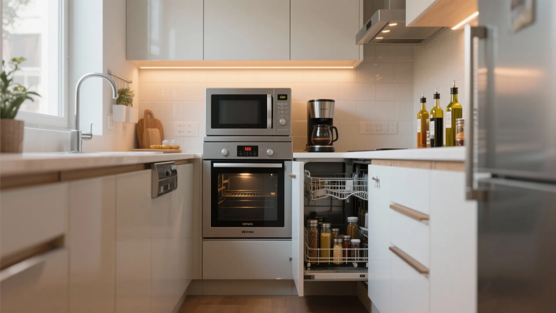 Appliance Zoning with Slim Storage