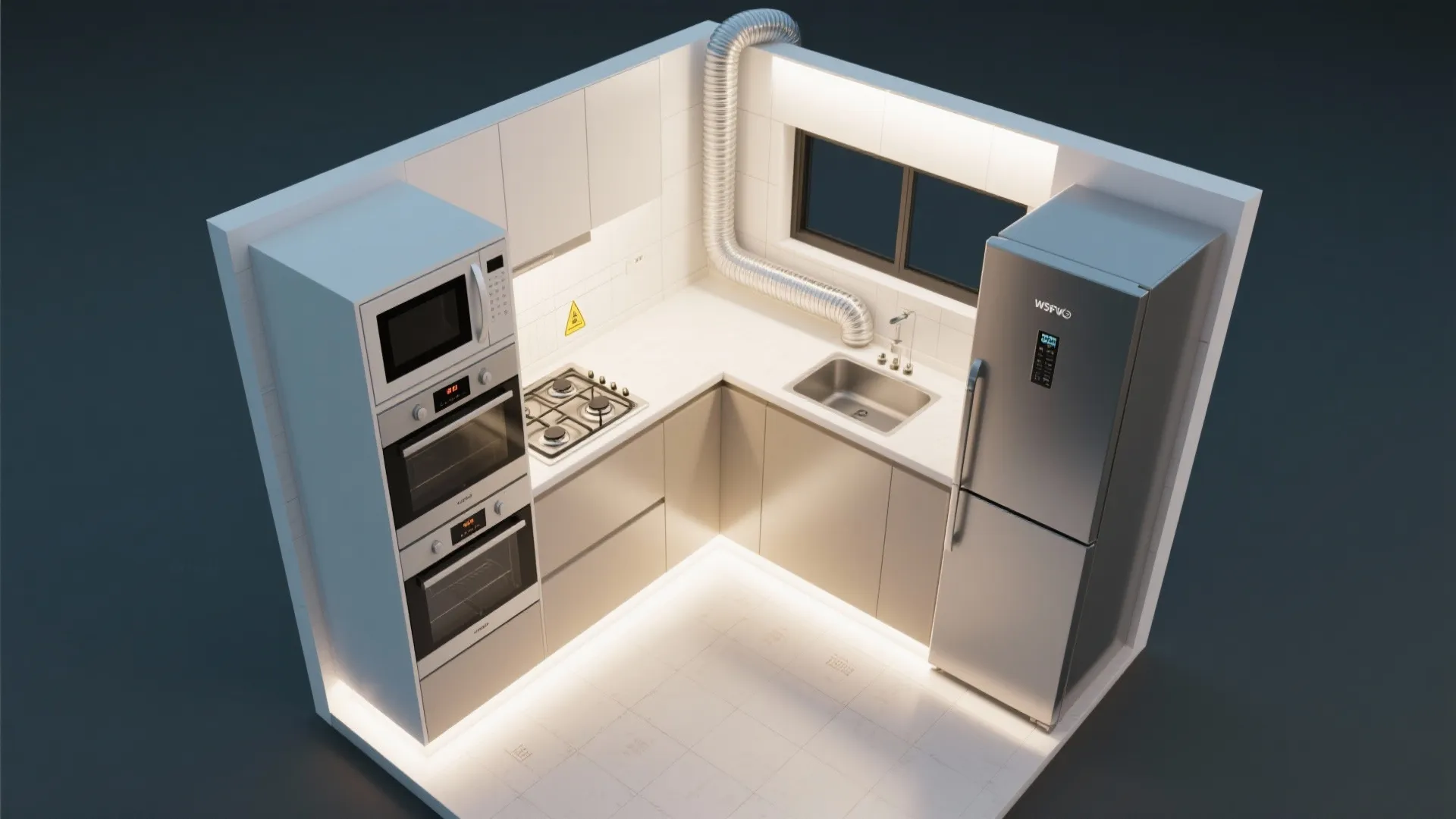 Smart appliance placement and ventilation