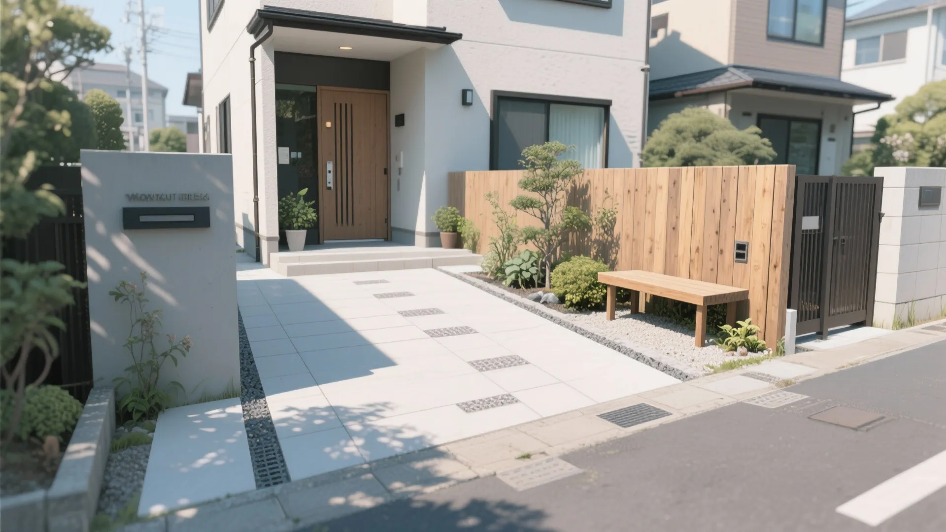 Tips 9: 屋外アプローチは“緩やかな勾配”と休憩ポケット