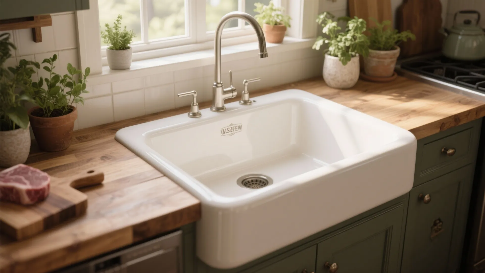 2. Apron-front farmhouse sink