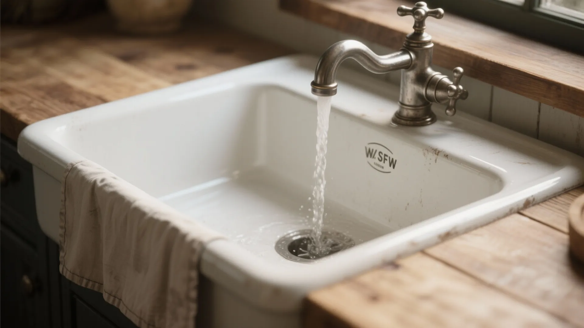 2. An Apron Sink and Statement Faucet as Your Centerpiece