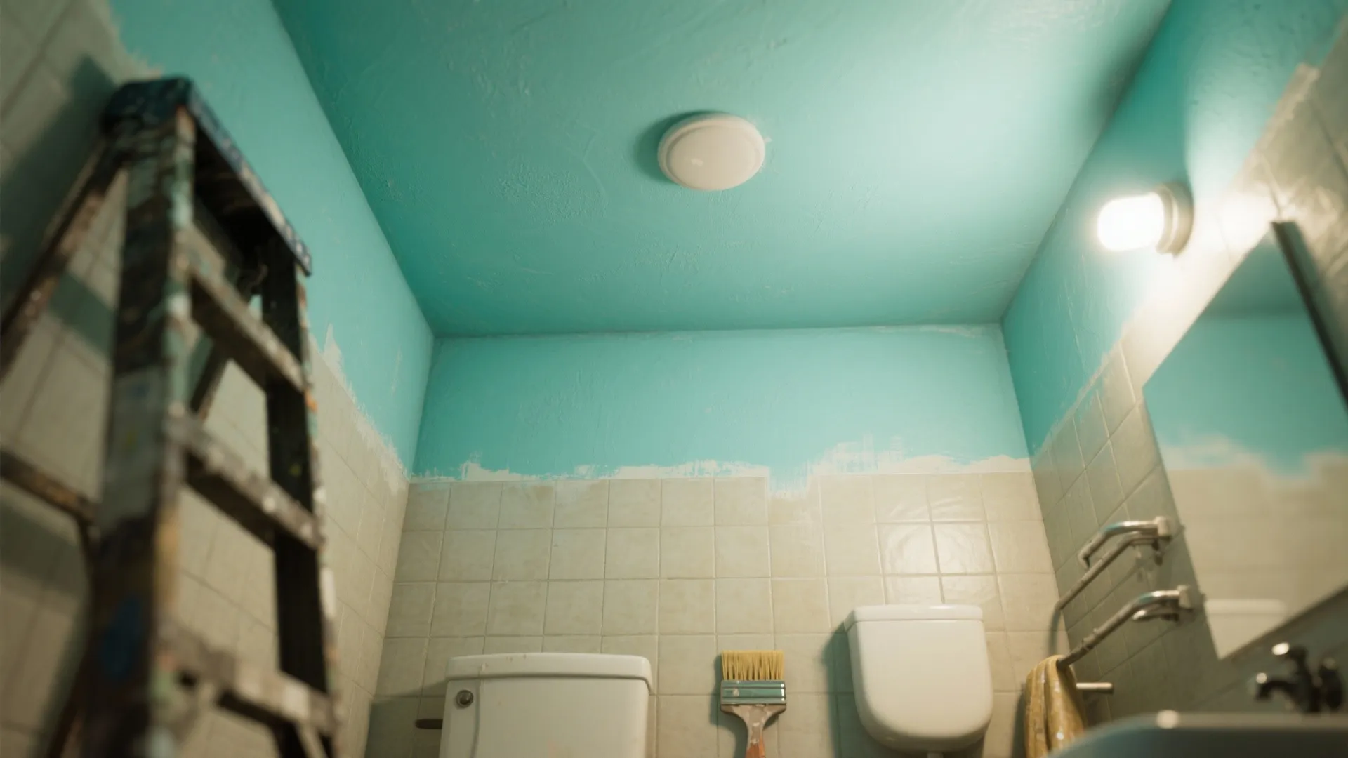 5. Aqua Ceiling for Unexpected Drama