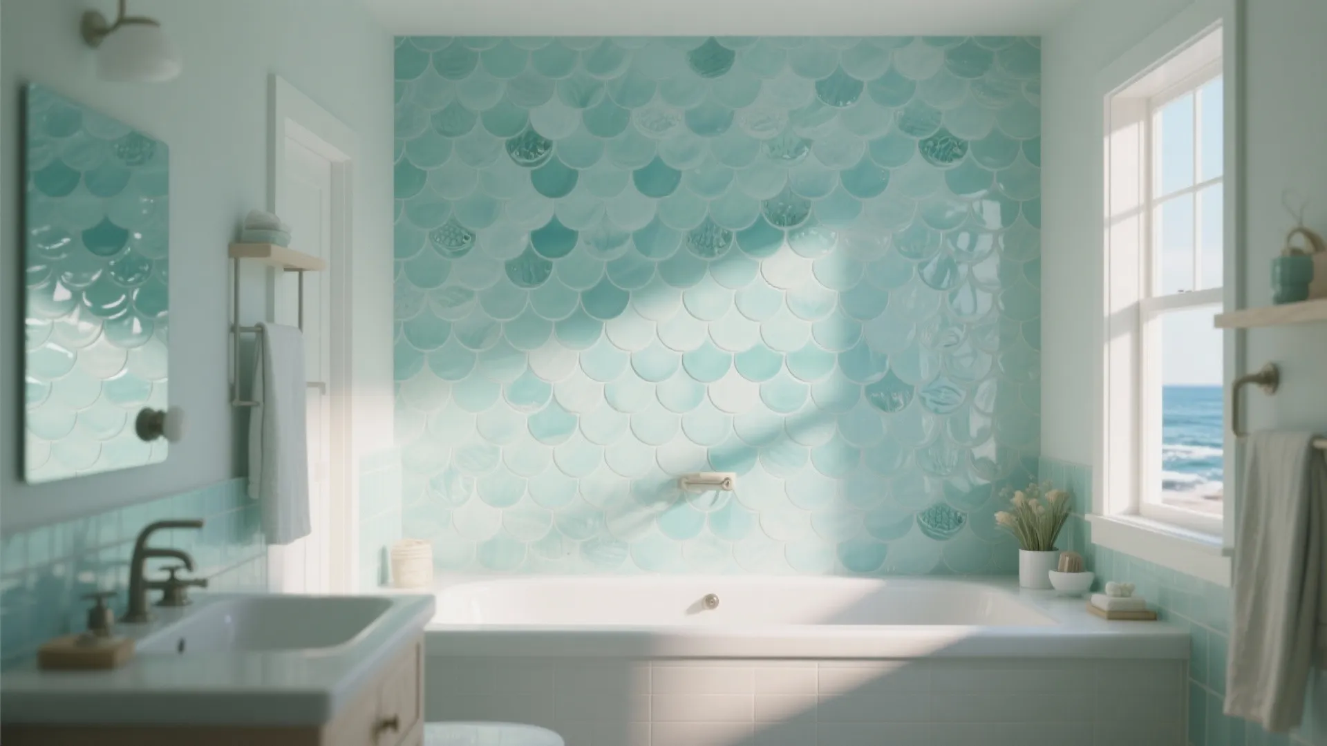 7. Coastal Breeze with Aqua Hues