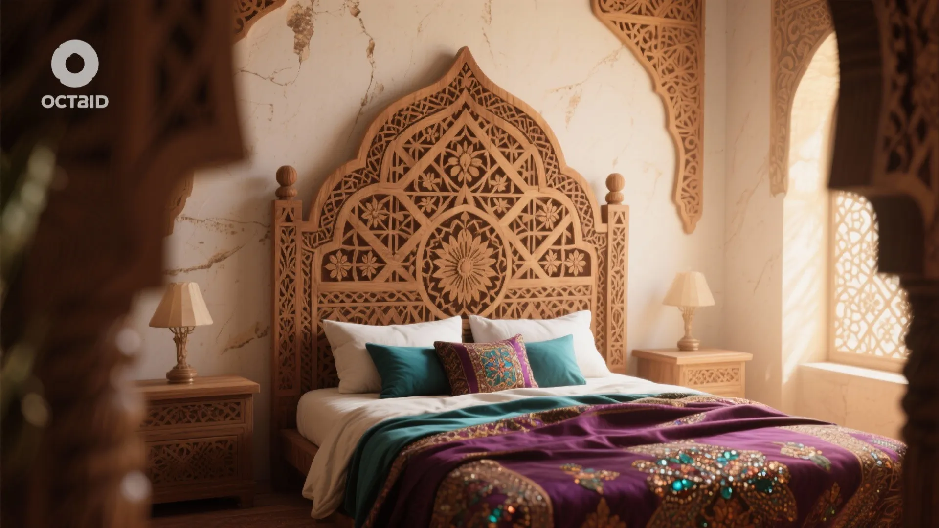 3. Intricate Headboards & Carved Wood