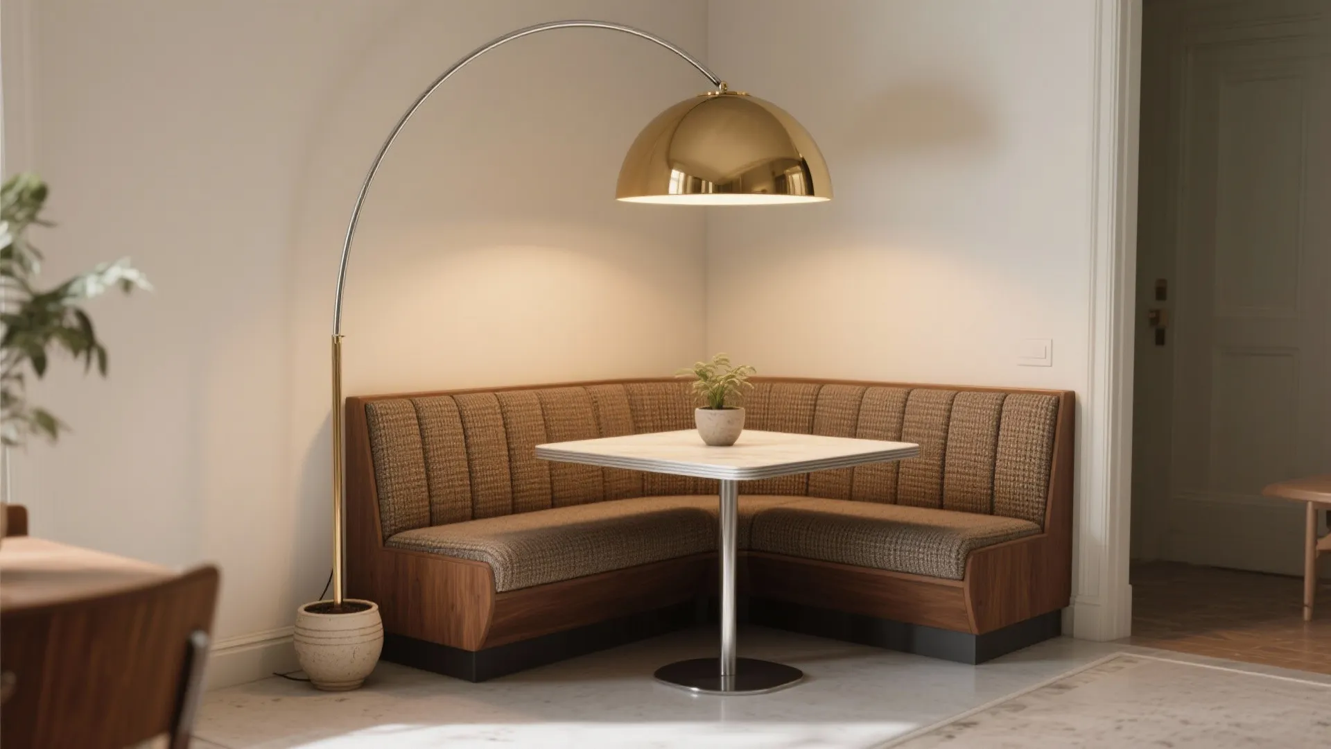 3. Arc floor lamp as statement