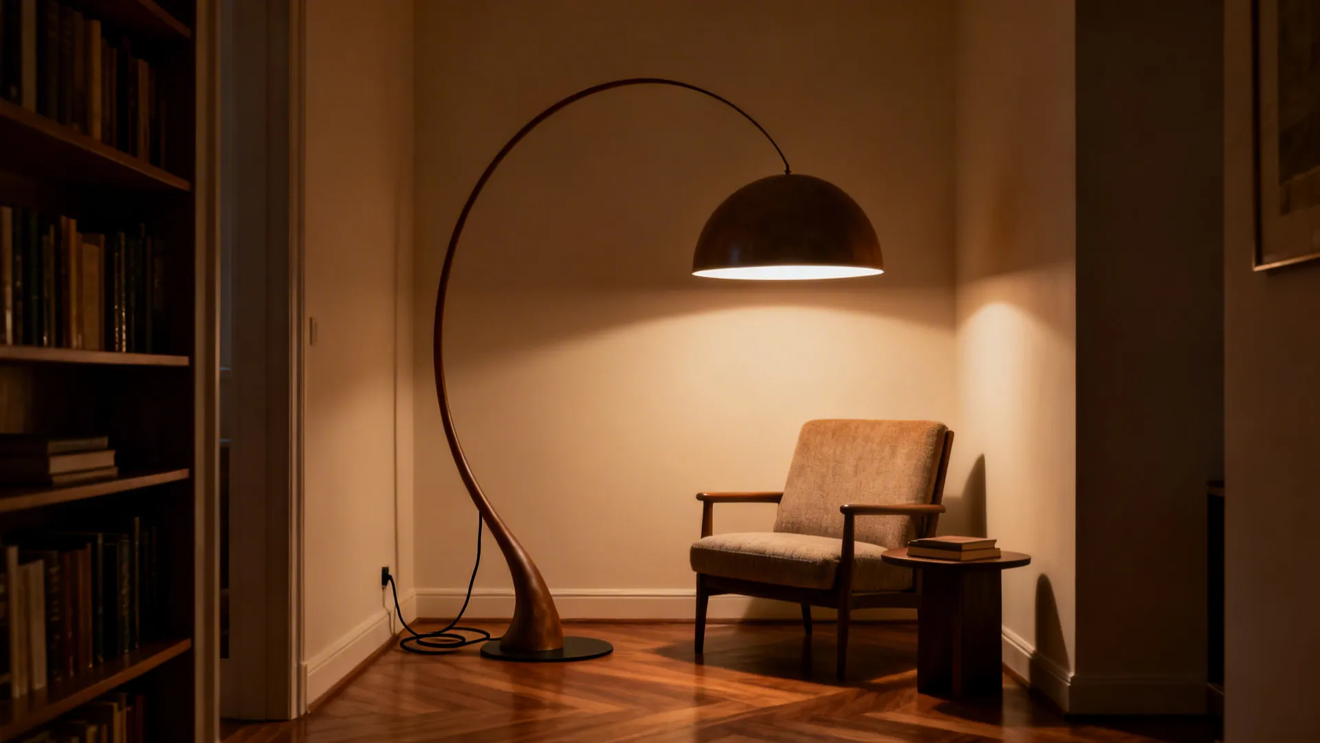 2. Arc Floor Lamps to Soften Corners