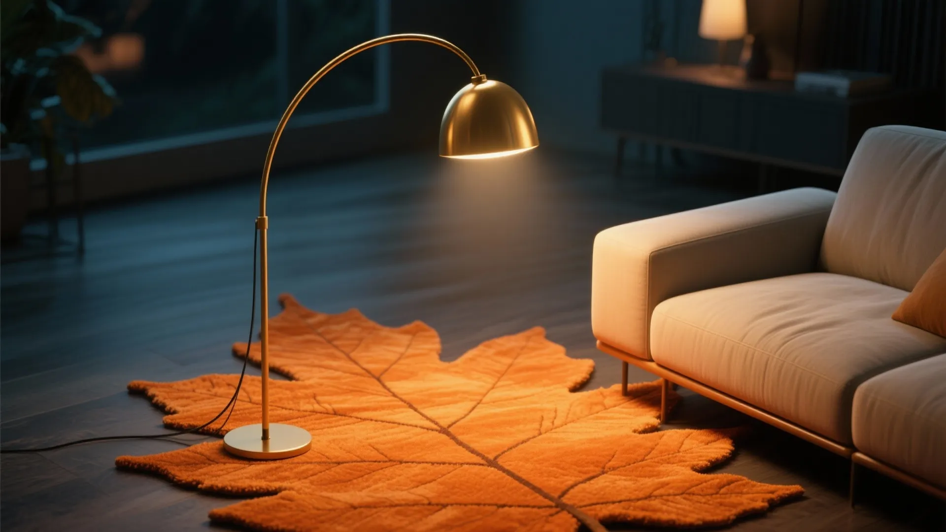 5. Statement lighting above