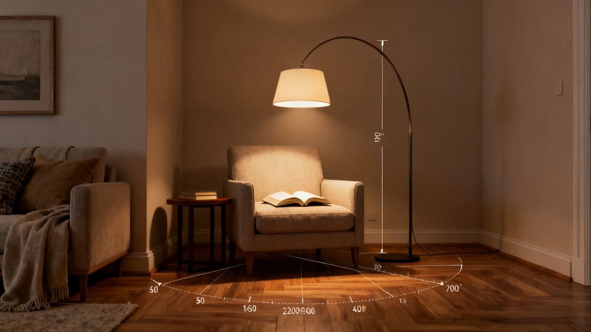 1. Arc floor lamp for cozy reading nooks