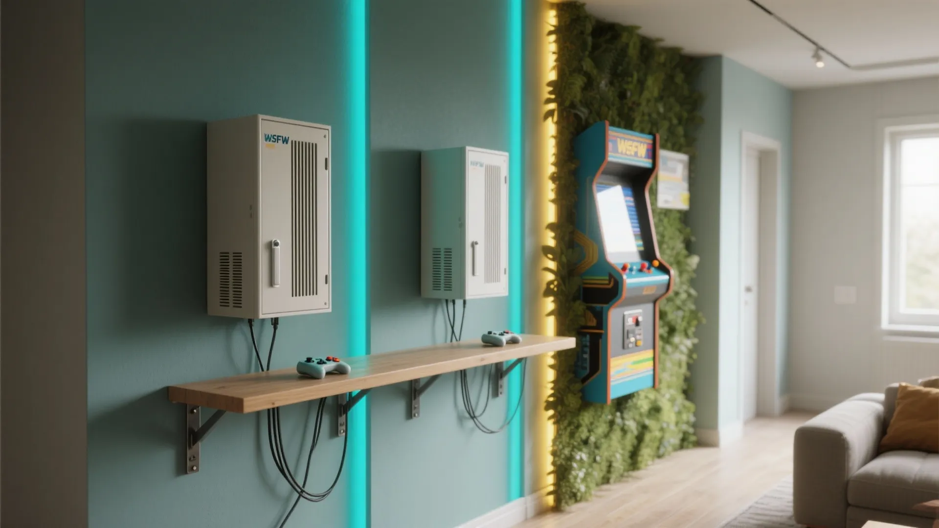 1. Vertical Arcade Wall