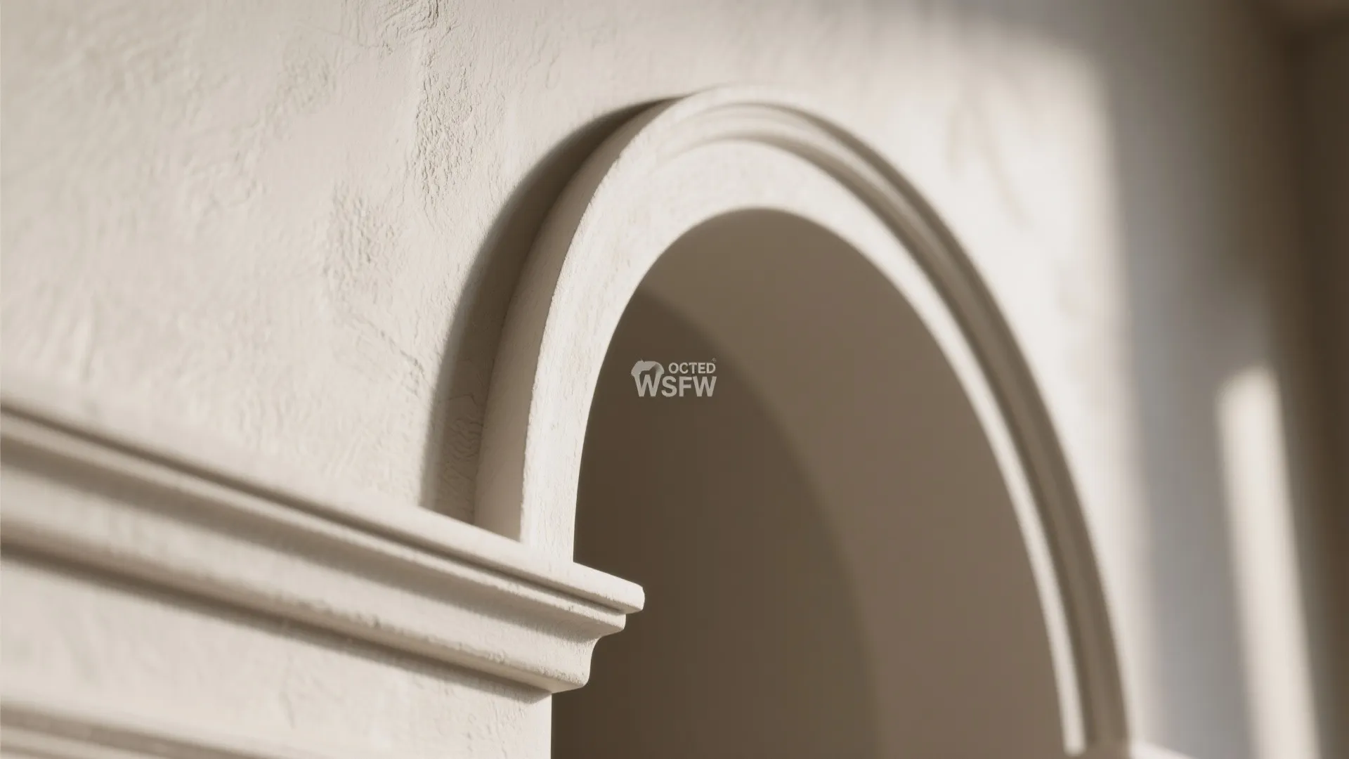 Soft radius arch for narrow entries