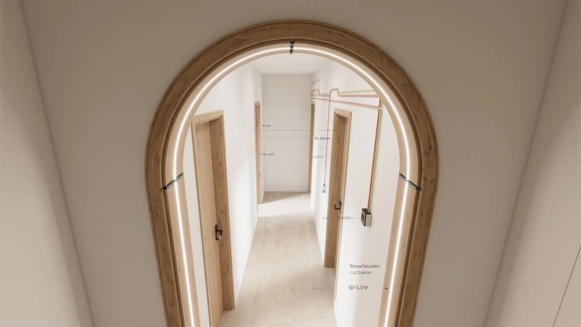 Timber Trim Arch with Hidden LED Wash