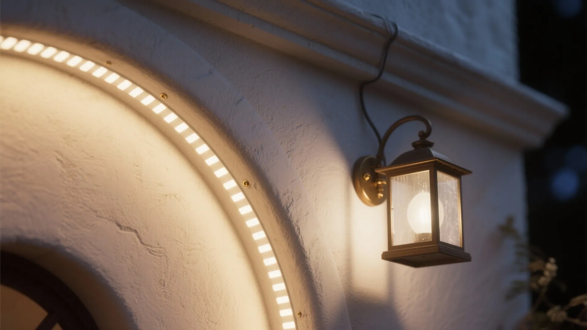 Soft Arch Lighting: Lanterns, LED Arcs, and Warm Glow