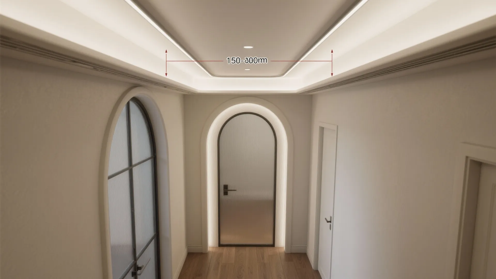 Light, acoustics, and the finishing touches around the glass arch